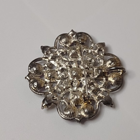 Pretty Purple And Pink Rhinestone Vintage Brooch - Picture 13 of 16